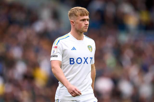 Leeds United forward Joe Gelhardt is reportedly “on the list” of Ipswich Town. Image: Alex Caparros/Getty Images