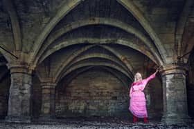 Rachel Peru wears Hope Fashion for a photoshoot in York for York Fashion Week. Picture by Olivia Brabbs.