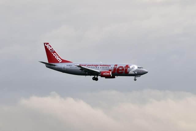 A Jet2 aircraft lands at the Toulouse-Blagnac airport on September 29, 2014. Photo by PASCAL PAVANI/AFP via Getty Images