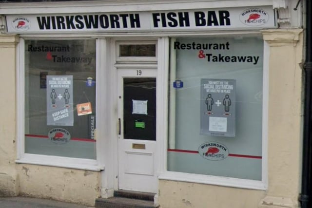 Wirksworth Fish Bar at 19 Market Place, Wirksworth, was given a zero-star rating after inspection on 10 November 2021