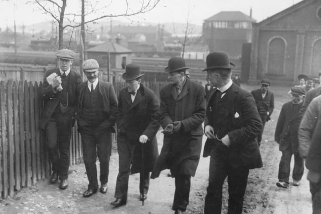 Former UK Prime Minster, Winston Churchill, walking down a street in York in 1906.