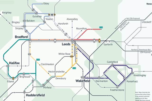 A provisional map of what the mass transit network route could look like