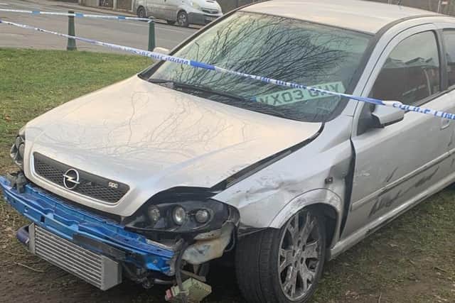 The car involved in the collision
