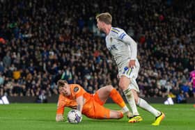 Leeds United's Patrick Bamford gets past Sunderland keeper Anthony Patterson but can't find a team-mate in Tuesday's frustrating draw. Picture: Bruce Rollinson.