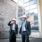 Alison Rose, Chief Executive of the NatWest Group, has been leading the review. She is pictured here with Gavin Reid, Co-Chair of IMPACT Scotland and Chief Executive of the Scottish Chamber Orchestra at the handover the site for the Dunard Centre planned for Edinburgh's New Town. Bank bosses have handed over the site for where Edinburgh's first new concert hall for over 100 years will be built to developers.