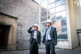 Alison Rose, Chief Executive of the NatWest Group, has been leading the review. She is pictured here with Gavin Reid, Co-Chair of IMPACT Scotland and Chief Executive of the Scottish Chamber Orchestra at the handover the site for the Dunard Centre planned for Edinburgh's New Town. Bank bosses have handed over the site for where Edinburgh's first new concert hall for over 100 years will be built to developers.