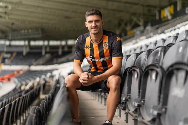 Former Everton and Wolves player Vinagre has signed on a season-long loan from Sporting Lisbon. Picture courtesy of HCAFC.