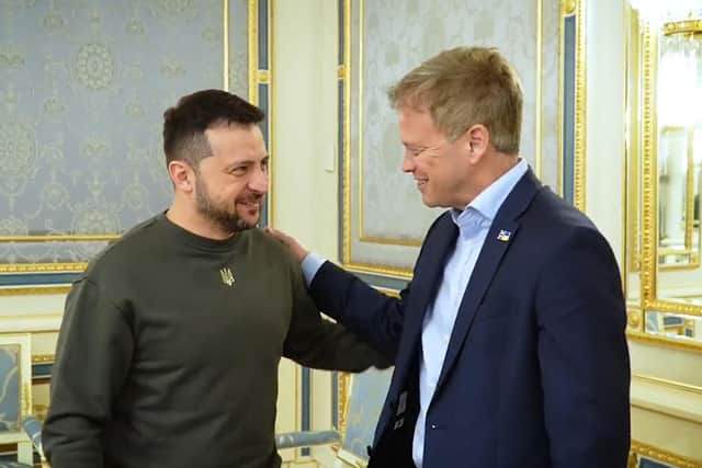 Ukrainian President Volodymyr Zelensky with the Defence Secretary Grant Shapps in Kyiv, Ukraine, earlier this year. PIC: Ukrainian Presidential Press Office/PA Wire