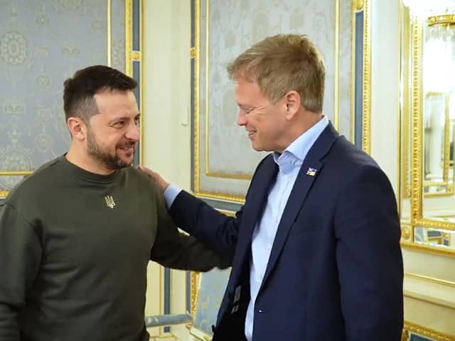Ukrainian President Volodymyr Zelensky with the Defence Secretary Grant Shapps in Kyiv, Ukraine, earlier this year. PIC: Ukrainian Presidential Press Office/PA Wire