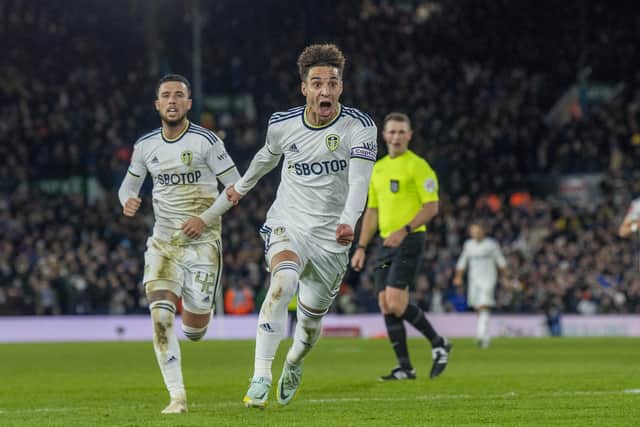 ECSTATIC: Rodrigo celebrates the second goal