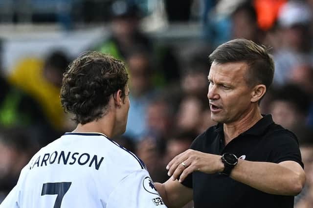SECOND CHANCE: Moves that fall through in one window can happen in another if clubs play the situation right, as happened with Leeds United's signing of Brenden Aaronson (pictured left with coach Jesse Marsch)