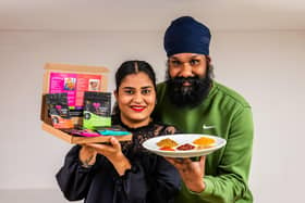 Dave Singh and Lucky Kaur of Morley, Leeds, have set up a business 'Go Indian Spice' blends designed to help people batch cook on a budget and have been donating some of their products to the local Salvation Army. Picture: James Hardisty.