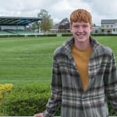 Rookie model Clarke Doughney at the Great Yorkshire Showground. Picture by Kate Mallender.