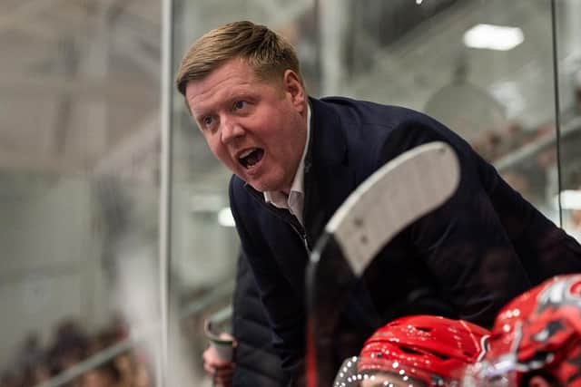 NOT ON MY WATCH: Cardiff Devils' head coach, Pete Russell, was determined to not let Sheffield Steelers win the Elite League title at the Vindico Arena on Wednesday night. Picture: James Assinder/Cardiff & EIHL Media.