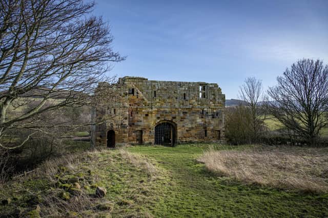 Whorlton Castle, a ruined 12th century medieval castle situated in the abandoned village of Whorlton very close to Swainby near Stokesley. Tony Johnson.