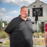 The Black Bull at Midgley. Tony Lumb, left, and Sean Womack who are undertaking the refurbishment of the pub. (Photo by Mark Bickerdike)