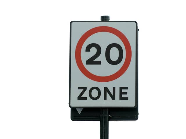 A 20 mph traffic speed sign. Reducing speed limits to 20mph has been a big topic of debate.