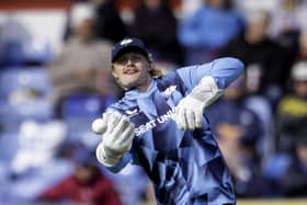 Harry Duke holds the record for the most catches by a Yorkshire wicketkeeper in a one-day match after taking six against Middlesex at Radlett on Sunday. Picture by Allan McKenzie/SWpix.com