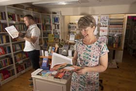 Alan and Claire Flack pictured at The Wonky Tree, independent bookshop, Leyburn. .Picture taken by Yorkshire Post Photographer Simon Hulme