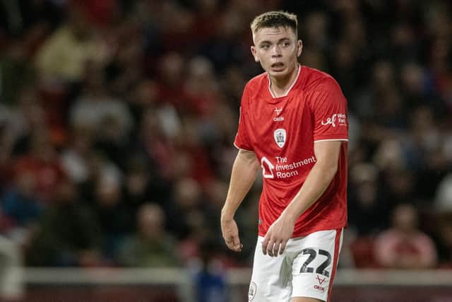 Barnsley midfielder Patrick Kelly, pictured during last weekend's home game against Blackpool. Photo: Tony Johnson.