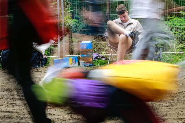 Festival goers arrive early to Leeds Festival 2019, Bramham Park, Leeds. August 21 2019. Reading and Leeds Festival officially kicks off Friday with temperatures forecast to sore over Bank Holiday weekend. SWNS