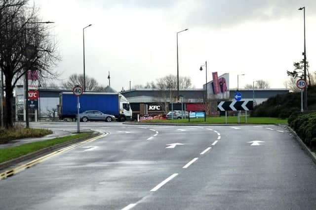 New markings on the approach to Barnes Way roundabout in Kingswood, Hull. Picture is from Donna Clifford/Hull Live