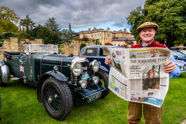 Pictured Ashley Ebison, of Howden, with his 1953 Bentley R Type Special one of 50 drivers who took part in this classic car rally.