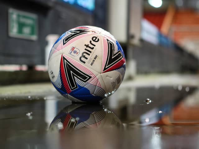 A general view of the EFL Mitre match ball.