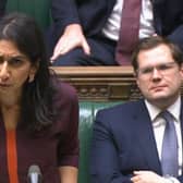 Home Secretary Suella Braverman making a statement to MPs in the House of Commons, London. Ms  Braverman has said she is "committed" to making the plan to send migrants to Rwanda work after the High Court ruled that the policy is lawful. Several challenges were brought against the proposals announced by then-home secretary Priti Patel in April, which she described as a "world-first agreement" with the east African nation in a bid to deter migrants from crossing the Channel. Picture date: Monday December 19, 2022. PA Photo. See PA story COURTS Rwanda. Photo credit should read: House of Commons/PA Wire