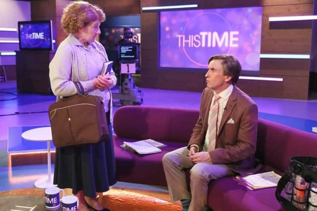 Felicity Montagu as Lynn with Steve Coogan as Alan Partridge. Picture: BBC/Baby Cow
