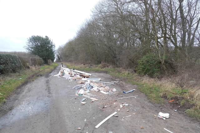 Fly-tipping in Brantingham.