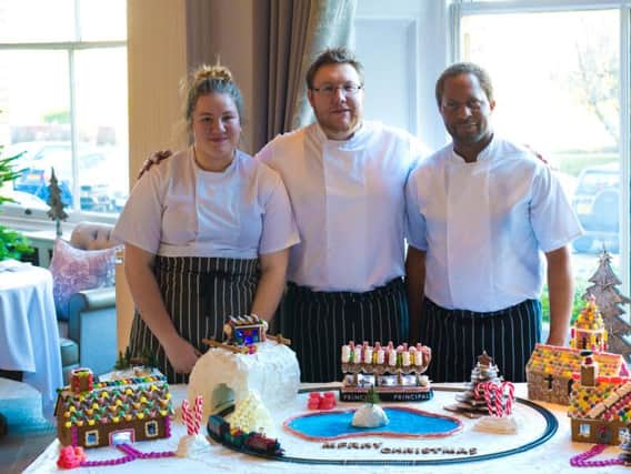 The Principal York pastry chefs with their creation