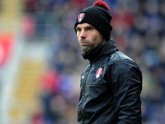 Face of fury: Paul Warne slammed his Rotherham United squad after the 5-0 defeat at Cardiff
