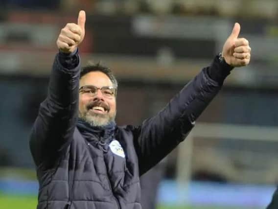 Thumbs up: David Wagner's side moved back into third place in the Championship