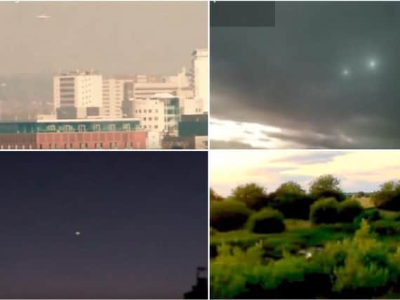 UFOs in Yorkshire. Photos: Youtube
