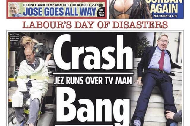 The front page of The Sun.