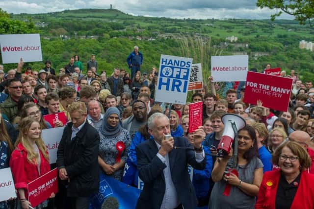 Jeremy Corbyn campaigning in Yorkshire