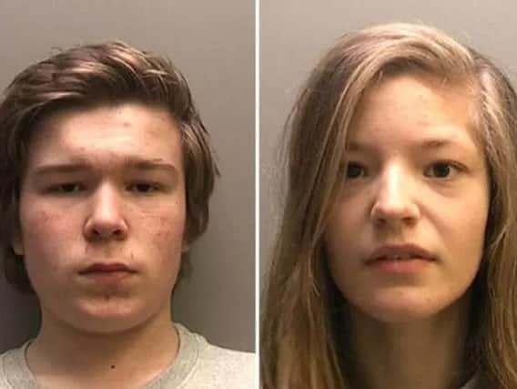 Handout photo issued by Linconshire Police of Lucas Markham and Kim Edwards, believed to be Britain's youngest double murderers, who can now be named as the two 15 year olds who were convicted of murdering Edwards' mother and sister in Spalding, Lincolnshire, last April. PA