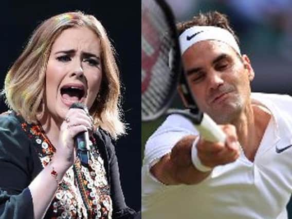 The Dowses didn't see Adele at all and caught only a brief glimpse of Federer