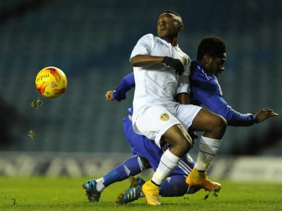 Hull City's new signing Ola Aina in action against Leeds United for Chelsea's youth teams