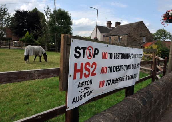 There has been widespread opposition to the new HS2 route through South Yorkshire. Picture: Tony Johnson