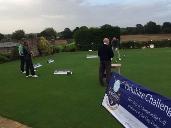 Play gets underway at Lindrick on day one of the Yorkshire Challenge.