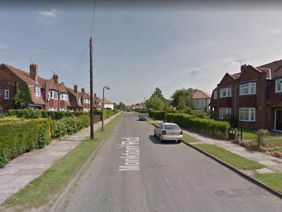 The cat was found dead on the bonnet of a parked vehicle in Monkton Road, York. Picture: Google