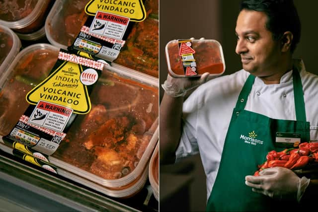 The extremely hot Volcanic Vindaloo eight-chili curry from Morrisons