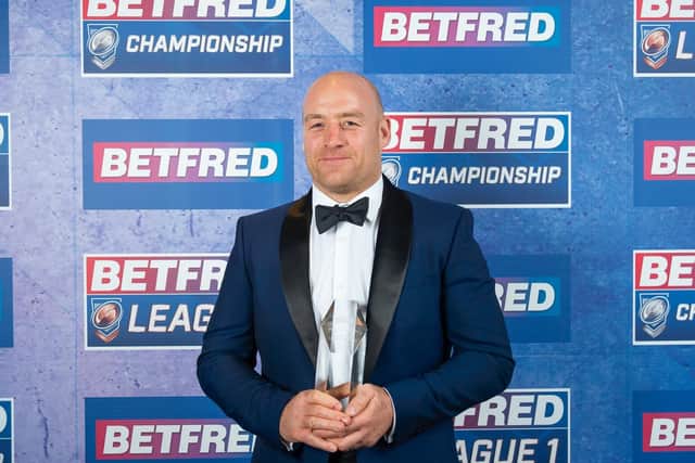 London Broncos' Danny Ward after claiming the 2018 Championship Coach of the Year award (SWPix)