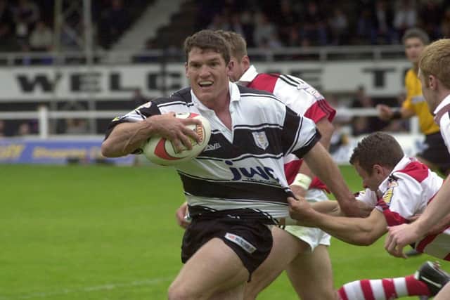Adam Maher on the attack for Hull FC v Wigan