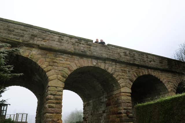 This line served Wetherby, Thorp Arch and Tadcaster, and a loop was added during the war to serve the munitions factory at Thorp Arch. It closed in 1966 and is now a cycle path. The 'viaduct to nowhere' at Spofforth, pictured, remains in the garden of a private house.