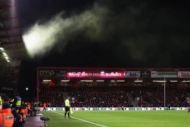 Recorded at Dean Court in March 1957 when they welcomed Manchester United in the quarter-finals of the FA Cup.