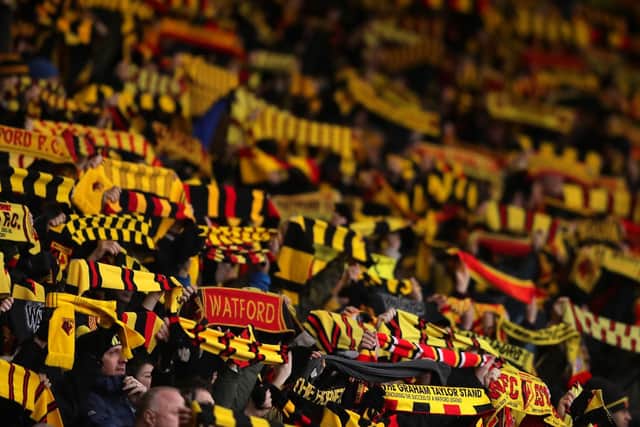 Recorded at Vicarage Road in 1969 when the Hornets earned a fourth round FA Cup replay with Manchester United.