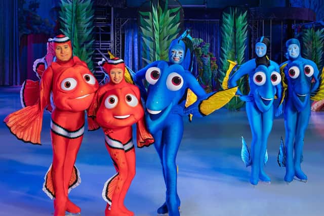 Dory and Nemo characters at Disney On Ice